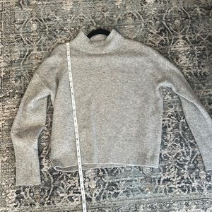 Mock Neck Long Sleeve Drop Shoulder Sweater